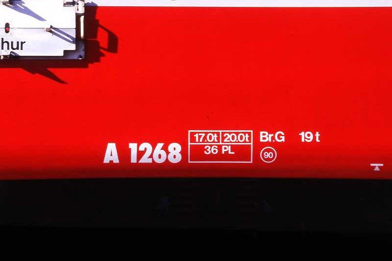 RhB - A 1268 am 17.10.2008 in St.Moritz - 1.Klasse Personenwagen - Einheitspersonenwagen Typ II - �bernahme 30.01.1978 - FFA/SWP - Anschriftenfeld
