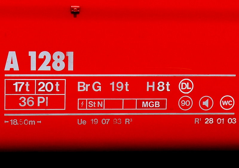 RhB - A 1281 am 30.07.2010 in St.Moritz - 1.Klasse Personenwagen - Einheitspersonenwagen Typ IV - Anschriftenfeld
