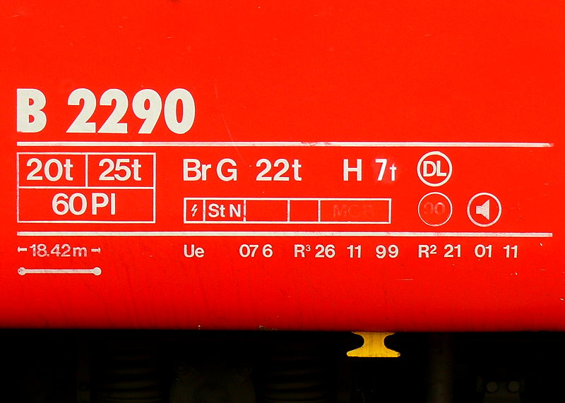 RhB - B 2290 am 19.07.2013 in St.Moritz - 2.Klasse Umbaupersonenwagen - Anschriftenfeld
