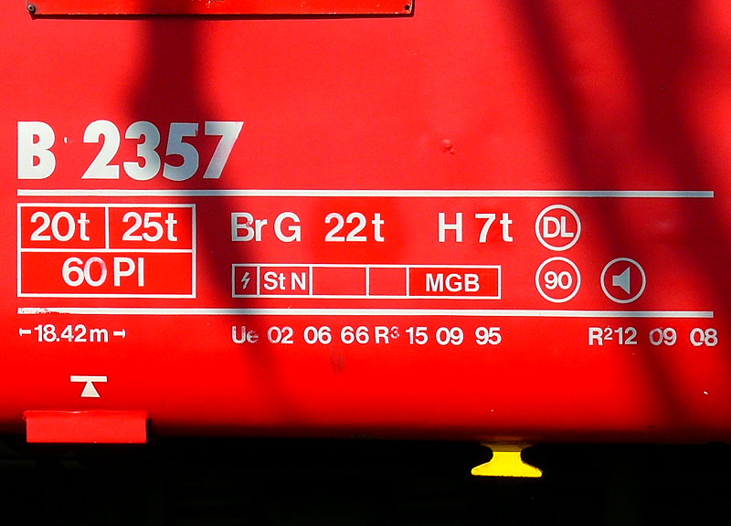 RhB - B 2357 am 13.07.2013 in Landquart - 2.Klasse Einheitspersonenwagen (Typ 1) - Anschriftenfeld
