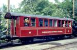 BC Museumsbahn - ex CEV BC� 21 am 31.05.1993 in Chamby - 2./3.Klasse-Personenwagen - Baujahr 1902 - SWS - Fahrzeuggewicht 8,60t - 8/32 Sitzpl�tze - L�P 10,16m - zul�ssige Geschwindigkeit 45 km/h -