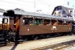 BC Museumsbahn - ex BOB C4 44 am 19.05.1997 in Blonay - 3.Klasse Sommer-Personenwagen 4-achsig mit 2 offenen Plattformen - Ug Baujahr 1893 Kasten Bj 1926 - SIG - Gewicht 8,90t - 56 Sitzplätze -