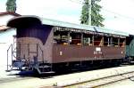 BC Museumsbahn - ex BOB C4 44 am 23.05.1999 in Blonay - 3.Klasse Sommer-Personenwagen 4-achsig mit 2 offenen Plattformen - Ug Baujahr 1893 Kasten Bj 1926 - SIG - Gewicht 8,90t - 56 Sitzpl�tze - L�P