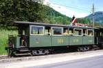 BC Museumsbahn - ex SEG C4 171 am 19.05.1997 in Blonay - 3.Klasse Personenwagen 4-achsig mit 2 offenen Plattformen - Baujahr 1891 - Herbrand/K�ln - Gewicht 10,00t - Sitzpl�tze 46 - L�P 11,30 -