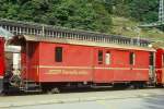 D� 4035 II - Gep�ckwagen am 05.09.1996 in Poschiavo - Baujahr 1911 - SWS - Fahrzeuggewicht 9,00t - Zuladung 10,00t - L�P 10,69m - zul�ssige Geschwindigkeit 65 km/h.