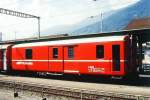 D 4204 - Gep�ckwagen am 06.09.1996 in Landquart - �bernahme 24.12.1948 - SWS - Fahrzeuggewicht 14,00t - Zuladung 8,00t - L�P 12,94m - zul�ssige Geschwindigkeit 90 km/h.-  �2=24.08.1992 - RhB-Logo in