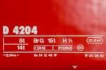 D 4204 - Gep�ckwagen am 01.02.1998 in Scuol - Anschriftenblock.
