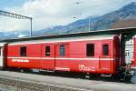 D 4205 - Gep�ckwagen am 25.04.1999 in Landquart - �bernahme 16.03.1949 - SWS - Fahrzeuggewicht 14,00t - Zuladung 8,00t - L�P 12,94m - zul�ssige Geschwindigkeit 90 km/h.-  �3=12.12.1985 �2=26.02.98 -