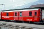 D 4206 - Gep�ckwagen am 19.03.1998 in Landquart - Baujahr 1949 - SWS - Fahrzeuggewicht 14,00t - Zuladung 8,00t - L�P 12,94m - zul�ssige Geschwindigkeit 90 km/h.-  �3=12.08.1989 �2=10.02.95 - RhB-Logo