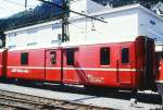 D 4207 - Gep�ckwagen am 02.09.1995 in Disentis - �bernahme 09.07.1949 - SWS - Fahrzeuggewicht 14,00t - Zuladung 8,00t - L�P 12,94m - zul�ssige Geschwindigkeit 90 km/h.-  �3=15.12.1988 �2=18.03.94 -