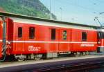 D 4207 - Gep�ckwagen am 10.05.1998 in Landquart - �bernahme 09.07.1949 - SWS - Fahrzeuggewicht 14,00t - Zuladung 8,00t - L�P 12,94m - zul�ssige Geschwindigkeit 90 km/h.-  �3=15.12.1988 �2=18.03.94 -