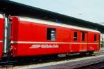 D 4208 - Gep�ckwagen am 19.08.1995 in Chur - Baujahr 1949 - SWS - Fahrzeuggewicht 14,00t - Zuladung 8,00t - L�P 12,94m - zul�ssige Geschwindigkeit 90 km/h.-  �3=22.12.1987 - RhB-Logo deutsch -