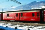 RhB - D 4209 - Gep�ckwagen am 30.01.1998 in Landquart - Baujahr 1914, nach Umbau �bernahme 31.12.1962 - SIG - Fahrzeuggewicht 17,00t - Zuladung 8,00t - L�P 13,86m - zul�ssige Geschwindigkeit 90 km/h.-