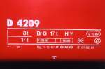 RhB - D 4209 - Gep�ckwagen am 25.08.2008 in St.Moritz - Anschriftenfeld  