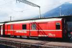 RhB - D 4213 - Gep�ckwagen am 06.09.1996 in Landquaret - �bernahme 15.12.1960 - FFA/SIG - Fahrzeuggewicht 14,00t - Zuladung 8,00t - L�P 13,74m - zul�ssige Geschwindigkeit 90 km/h.-  �2=03.04.1992 -