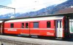 RhB - D 4214 - Gep�ckwagen am 25.04.1999 in Landquart - �bernahme 17.02.1970 - SWS - Fahrzeuggewicht 14,00t - Zuladung 8,00t - L�P 13,74m - zul�ssige Geschwindigkeit 90 km/h.- �3=16.04.1987