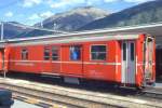 RhB - D 4219 - Gep�ckwagen am 31.08.1993 in Samedan - �bernahme 29.02.1980 - SWS/SWP - Fahrzeuggewicht 14,00t - Zuladung 8,00t - L�P 13,74m - zul�ssige Geschwindigkeit 90 km/h.- �2=20.03.1991 -