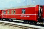 RhB - D 4219 - Gep�ckwagen am 17.03.1999 in Untervaz - �bernahme 29.02.1980 - SWS/SWP - Fahrzeuggewicht 14,00t - Zuladung 8,00t - L�P 13,74m - zul�ssige Geschwindigkeit 90 km/h.- �2=20.03.1991 -
