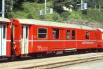 RhB - D 4221 - Gep�ckwagen am 03.09.1996 in Filisur - �bernahme 14.03.1980 - SWS/SWP - Fahrzeuggewicht 14,00t - Zuladung 8,00t - L�P 13,74m - zul�ssige Geschwindigkeit 90 km/h.- �2=14.02.1992 -