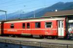 RhB - D 4225 - Gep�ckwagen am 25.6.1994 in Landquart - �bernahme 15.04.1980 - SWS/SWP - Fahrzeuggewicht 14,00t - Zuladung 8,00t - L�P 13,74m - zul�ssige Geschwindigkeit 90 km/h.- �2=16.09.1992 -