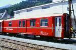 RhB - D 4225 - Gep�ckwagen am 23.05.1998 in Disentis - �bernahme 15.04.1980 - SWS/SWP - Fahrzeuggewicht 14,00t - Zuladung 8,00t - L�P 13,74m - zul�ssige Geschwindigkeit 90 km/h.- �2=16.09.1992 -
