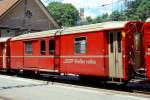 RhB - DZ 4231 - Gep�ckwagen mit Postabteil am 06.06.1997 in Chur Sand - �bernahme 17.02.1969 - SWS/SWP - Fahrzeuggewicht 9,20t - Zuladung 8,00t - L�P 11,92m - zul�ssige Geschwindigkeit 80 km/h.-
