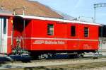 RhB - D� 4002 am 28.02.1997 in Chur - Gep�ckwagen - Baujahr 1890 - SIG - Gewicht 6,00t - Ladegewicht 5,00t - L�P 8,94m - zul�ssige Geschwindigkeit 60 km/h - �2=17.07.1987 - Lebenslauf: ex LD Z 301 -