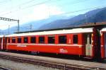 RhB - B 2426 am 19.08.1995 in Landquart - 2.Klasse Einheitspersonenwagen (Typ II) - �bernahme 26.07.1979 - FFA/SWP/RhB - Fahrzeuggewicht 15,00t - Sitzpl�tze 52/Stehpl�tze 24 - L�P 18,50m - zul�ssige