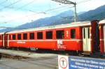 RhB - B 2427 am 28.08.1997 in Landquart - 2.Klasse Einheitspersonenwagen (Typ II) - �bernahme 24.08.1979 - FFA/SWP/RhB - Fahrzeuggewicht 15,00t - Sitzpl�tze 52/Stehpl�tze 24 - L�P 18,50m - zul�ssige