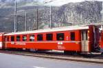 RhB - B 2428 am 25.08.1996 in Andermatt - 2.Klasse Einheitspersonenwagen (Typ II) - �bernahme 05.09.1979 - FFA/SWP/RhB - Fahrzeuggewicht 15,00t - Sitzpl�tze 52/Stehpl�tze 24 - L�P 18,50m - zul�ssige