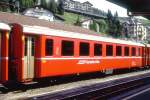 RhB - B 2429 am 26.08.1995 in St.Moritz - 2.Klasse Einheitspersonenwagen (Typ II) - �bernahme 13.09.1979 - FFA/SWP - Fahrzeuggewicht 15,00t - Sitzpl�tze 52 - L�P 18,50m - zul�ssige Geschwindigkeit 90