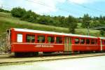 RhB - B 2330 am 28.06.1995 in Filisur - 2.Klasse Personenwagen - Mitteleinstiegswagen mittelschwerer Stahlbauart - �bernahme: 05.06.1948 - SWS - Fahrzeuggewicht 21,00t - Sitzpl�tze 64 - L�P 17,63m -