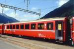 RhB - B 2347 am 22.08.2008 in Zernez - 2.Klasse Einheitspersonenwagen (Typ 1) - �bernahme 23.01.1963 - FFA/SIG/RhB - Fahrzeuggewicht 21,00t - Sitzpl�tze 60 - L�P 18,42m - zul�ssige Geschwindigkeit 90