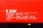 RhB - B 2347 am 22.08.2008 in Zernez - 2.Klasse Einheitspersonenwagen (Typ 1) - Anschriftenfeld  