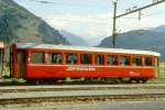 RhB - B 2114 am 27.08.1997 in Disentis - 2.Klasse Leichtstahlwagen, geeignet f�r Krankentransporte der Armee - �bernahme 17.03.1913 - SIG - Fahrzeuggewicht 19,10t - Sitzpl�tze 64, Stehpl�tze 20 - L�P