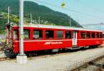 RhB - B 2302 am 13.07.2013 in Landquart - 2.Klasse Personenwagen - Mitteleinstiegswagen leichte Stahlbauart - Baujahr 1939 - SWS/SIG - Fahrzeuggewicht 17,00t - Sitzpl�tze 64 - L�P 17,73m - zul�ssige