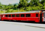 RhB - A 1281 am 15.07.2013 in Filisur - 1.Klasse Personenwagen - Einheitspersonenwagen Typ IV - �bernahme 19.07.1993 - SWP - Fahrzeuggewicht 17,00t - Sitzpl�tze 36 - L�P 18,50m - zul�ssige