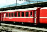 RhB - B 2439 am 18.07.2013 in Landquart - 2.Klasse Einheitspersonenwagen (Typ II) - Baujahr 1980 - FFA/SWP - Fahrzeuggewicht 16,00t - Sitzpl�tze 54 - L�P 18,50m - zul�ssige Geschwindigkeit 90 km/h -