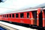 RhB - B 2437 am 07.09.1994 in Sameden - 2.Klasse Einheitspersonenwagen (Typ II) - �bernahme 19.12.1979 - FFA/SWP - Fahrzeuggewicht 15,00t - Sitzpl�tze 52 - L�P 18,50m - zul�ssige Geschwindigkeit 90