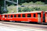 RhB - B 2440 am 01.09.1993 in Berg�n - 2.Klasse Einheitspersonenwagen (Typ II) - �bernahme 05.02.1980 - FFA/SWP - Fahrzeuggewicht 15,00t - Sitzpl�tze 52 - L�P 18,50m - zul�ssige Geschwindigkeit 90