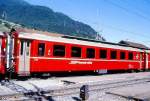 RhB - B 2444 am 20.06.1999 in Landquart - 2.Klasse Einheitspersonenwagen (Typ II) - �bernahme 18.03.1980 - FFA/SWP - Fahrzeuggewicht 15,00t - Sitzpl�tze 52 - L�P 18,50m - zul�ssige Geschwindigkeit 90