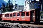 RhB - B 2454 am 11.09.1994 in Pontresina - 2.Klasse verk�rzter Einheitspersonenwagen (Typ II) f�r Berninabahn  - �bernahme 20.07.1972 - FFA/SWP - Fahrzeuggewicht 12,00t - Sitzpl�tze 48 - L�P 14,90m -
