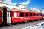 RhB - BD 2471 am 09.03.1998 in Alp Gr�m - 2.Klasse verk�rzter Einheitspersonenwagen mit Gep�ckabteil (Typ III) - �bernahme 10.08.1982 - FFA/SWP - Fahrzeuggewicht 14,00t - Ladegewicht 3,50t -