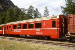RhB - BD 2475 am 23.08.2007 in Morteratsch - 2.Klasse verk�rzter Einheitspersonenwagen mit Gep�ckabteil (Typ IV) - �bernahme 29.03.1993 - SWA - Fahrzeuggewicht 17,00t - Sitzpl�tze 30 - L�P 16,50m -