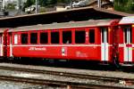 RhB - B 2451 am 25.07.2010 in St.Moritz - 2.Klasse verk�rzter Einheitspersonenwagen (Typ II) f�r Berninabahn  - Baujahr 1972 - FFA/SWP - Fahrzeuggewicht 14,00t - Sitzpl�tze 50 - L�P 14,90m - zul�ssige