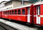 RhB - B 2372 am 25.07.2010 in St.Moritz - 2.Klasse Einheitspersonenwagen (Typ 1) - �bernahme 09.09.1966 - FFA/SIG/RhB - Fahrzeuggewicht 21,00t - Sitzpl�tze 60 - L�P 18,42m - zul�ssige Geschwindigkeit