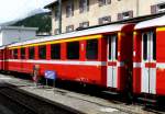 RhB - A 1223 am 27.07.2010 in St.Moritz - 1.Klasse Einheitspersonenwagen Typ I - �bernahme 20.12.1962 - FFA/SIG - Fahrzeuggewicht 21,00t - Sitzpl�tze 36 - L�P 18,42m - zul�ssige Geschwindigkeit 90