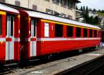 RhB - A 1239 am 27.07.2010 in St.Moritz - 1.Klasse Einheitspersonenwagen Typ I - �bernahme 23.11.1965 - FFA/SIG - Fahrzeuggewicht 20,00t - Sitzpl�tze 36 - L�P 18,42m - zul�ssige Geschwindigkeit 90