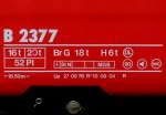 RhB - B 2377 am 30.07.2010 in St.Moritz - 2.Klasse Einheitspersonenwagen (Typ 2) - Anschriftenfeld  
