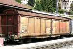 RhB - Haik-v 5118 am 30.07.2010 in St.Moritz - Schiebewandwagen 4-achsig mit 1 offenen Plattform - �bernahme 23.10.1970 - SIG - Gewicht 12,44t - Zuladung 26,00t - L�P 14,69m - zul�ssige